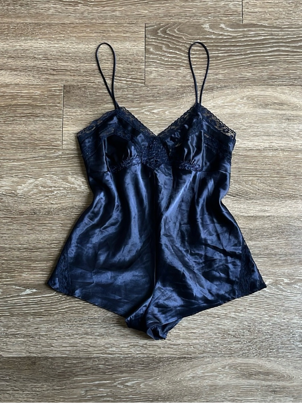Vintage Victoria's Secret Satin Lace Cami Teddy